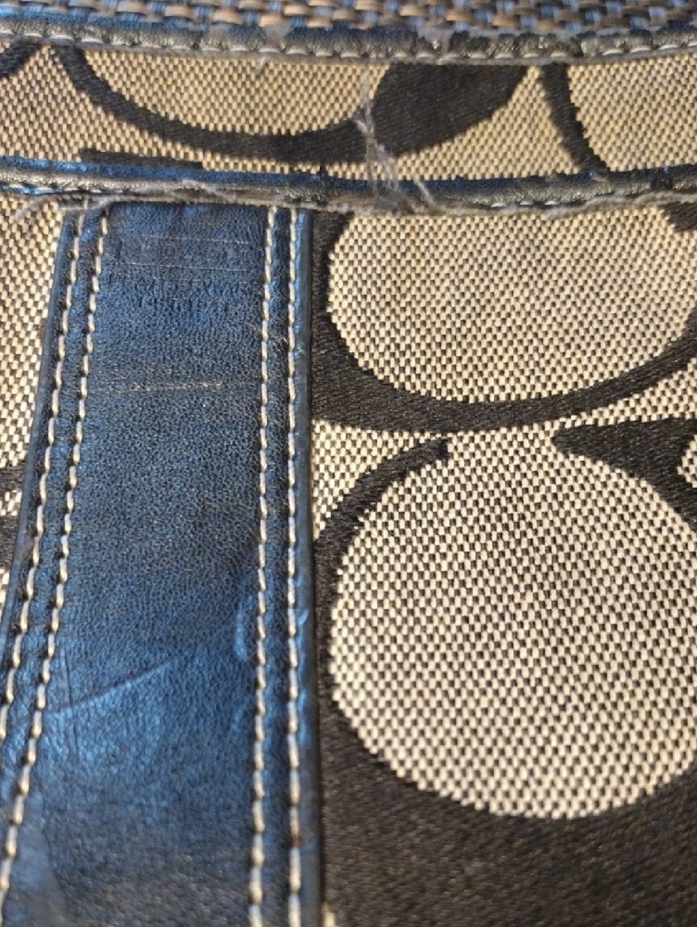Coach Tan and Black Signature Messenger Crossbody - Picture 5 of 11